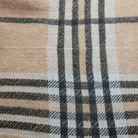 Ariana by Howard's tan black plaid cape coat waterfall front faux fur collar OS - Picture 10 of 12